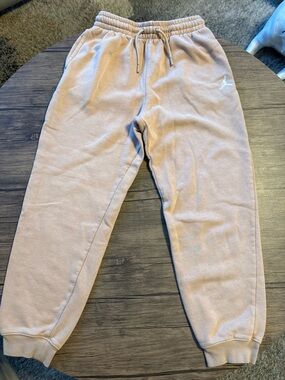 Boys Jordan Beige Joggers with white Detail